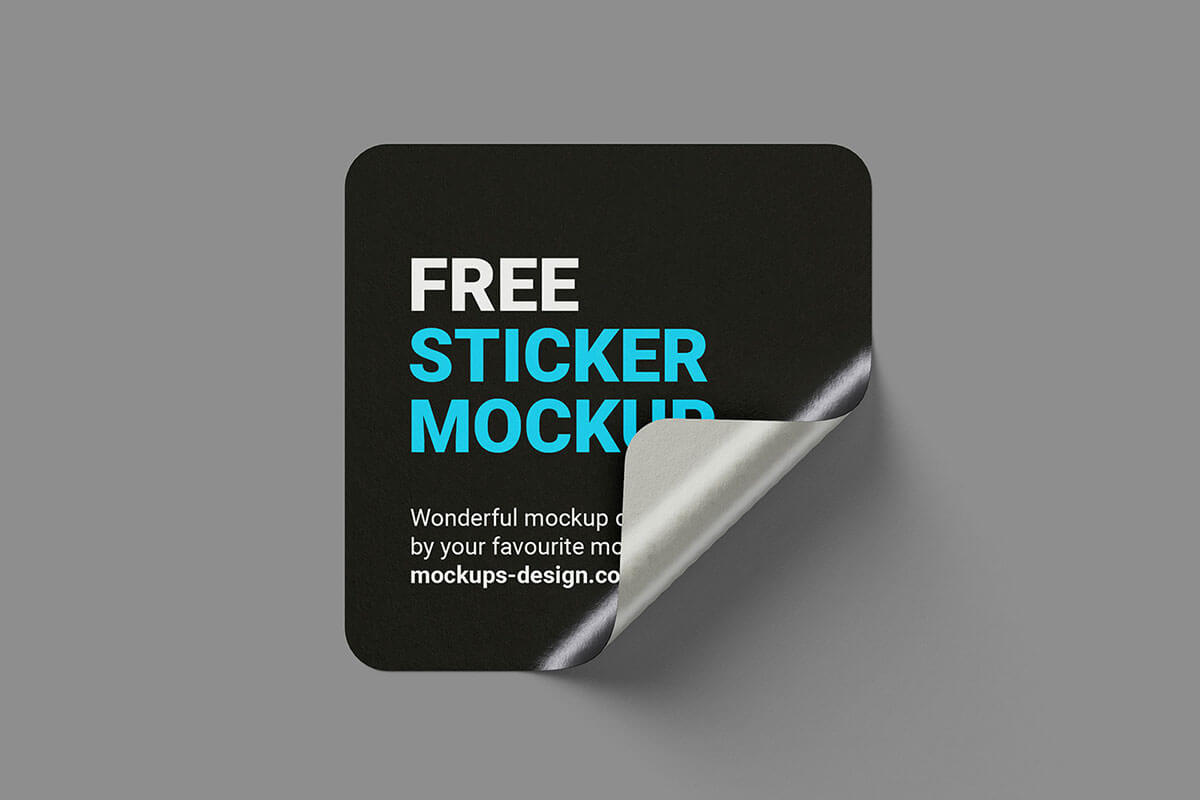 Square Sticker Mockup Pack