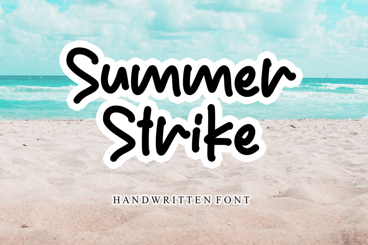 Summer Strike Handwritten Font
