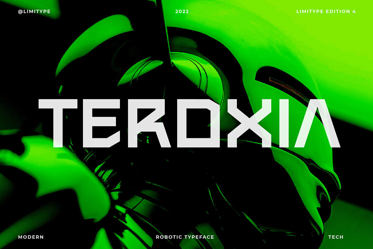 Teroxia Robotic Typeface