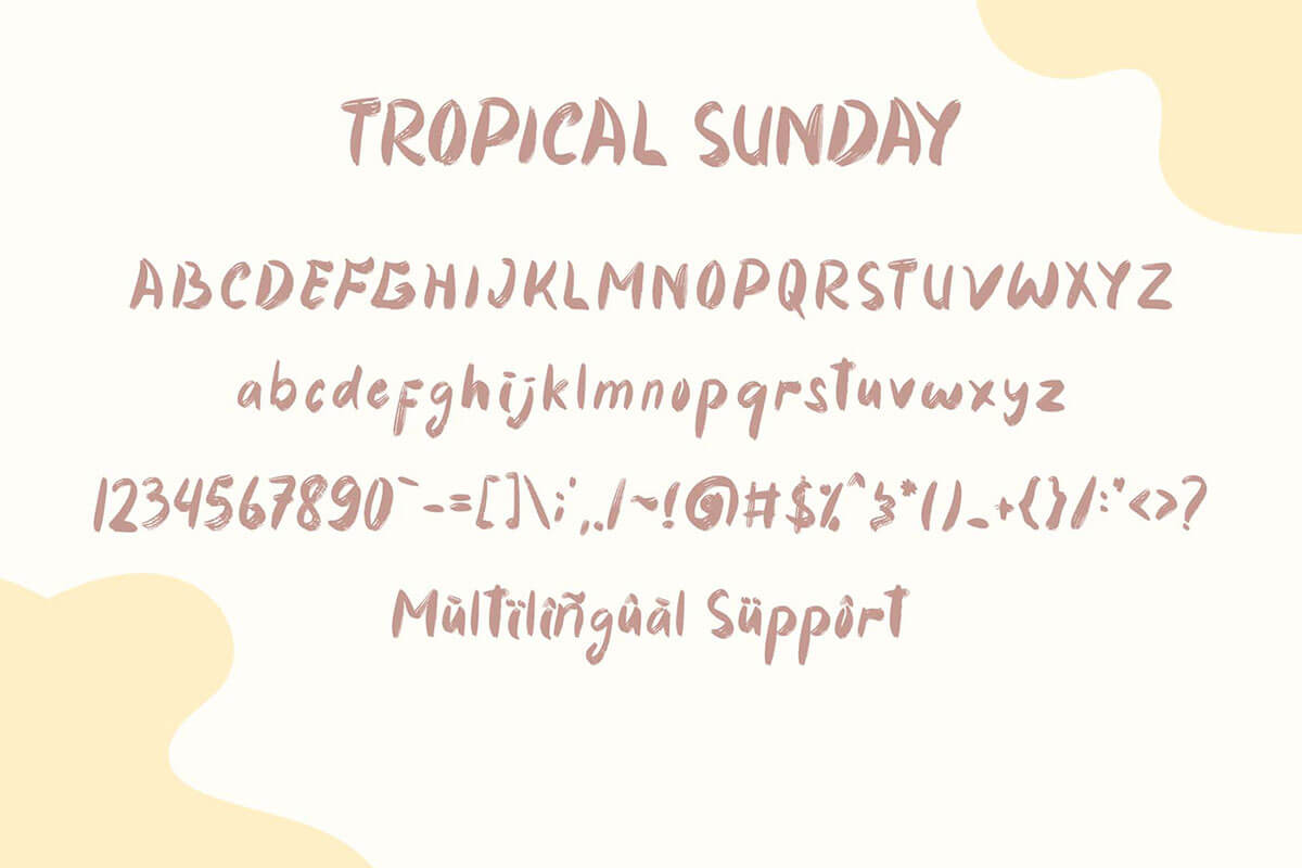 Tropical Sunday Brush Font