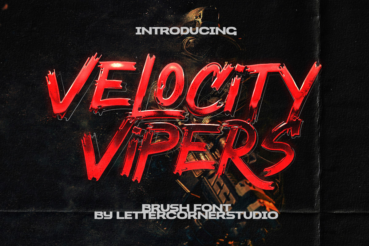Velocity Vipers Brush Font