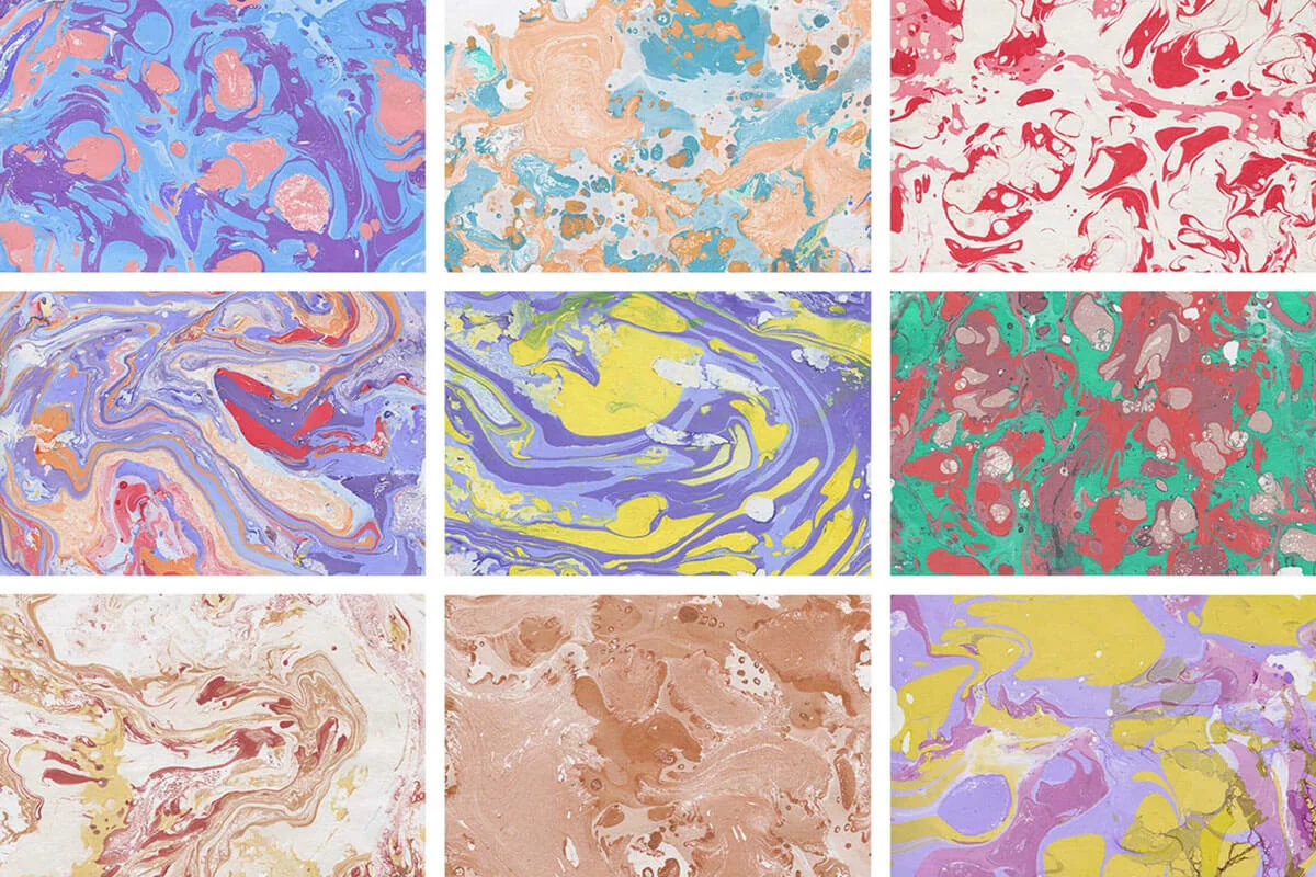 18 Free Ink Marble Paper Textures Preview 1