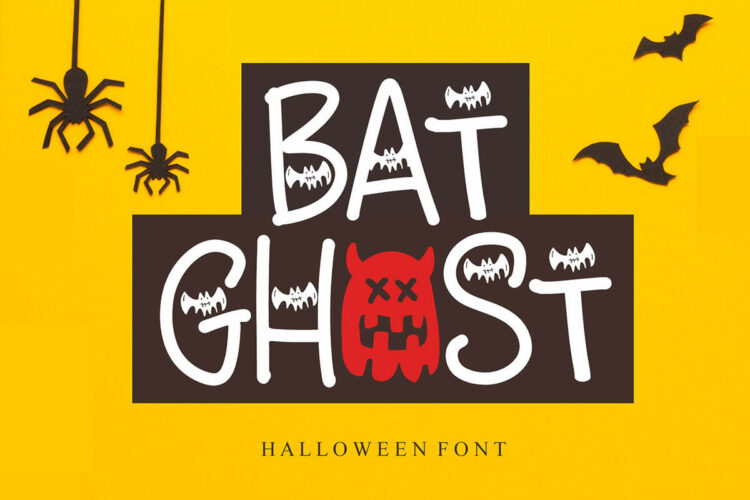 Bat Ghost Decorative Font