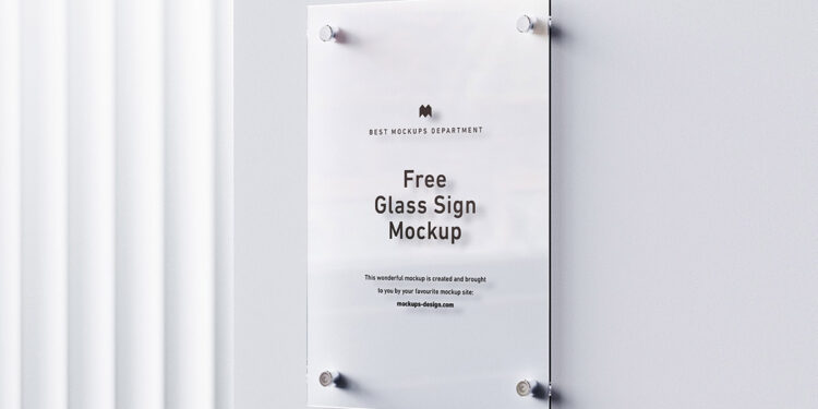 Glass Sign Mockup