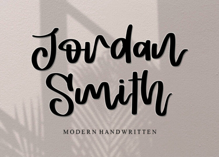 Jordan Smith Script Font