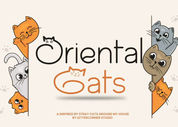 Oriental Cats Display Font