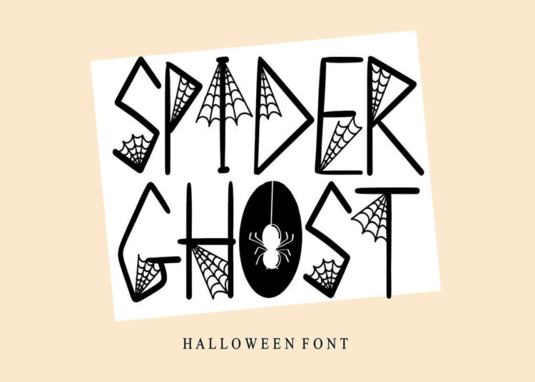 Spider Ghost Decorative Font