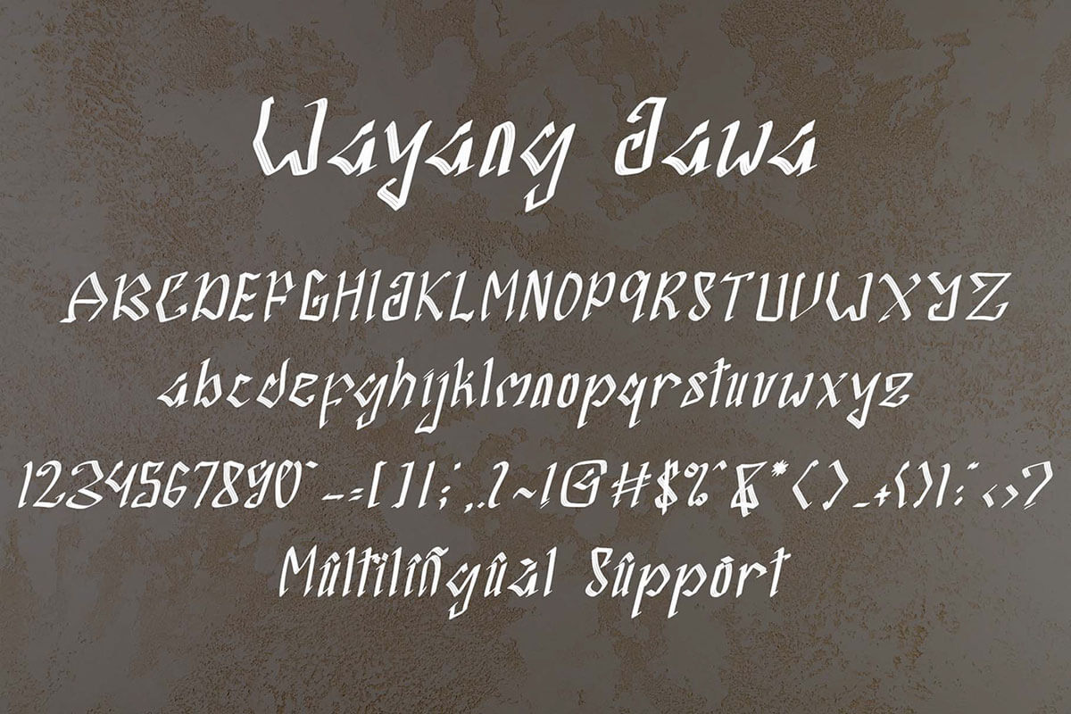 Wayang Jawa Display Font