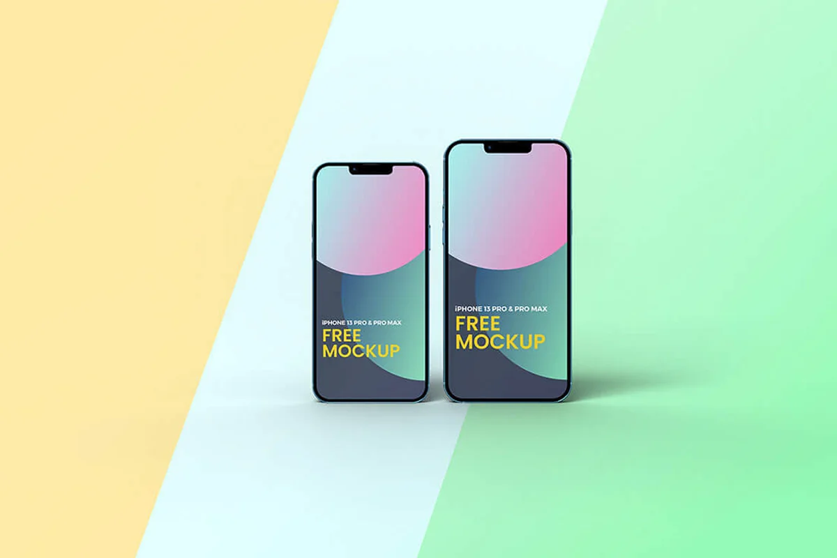 iPhone 13 Pro and 13 Pro Max Mockup - Free Download