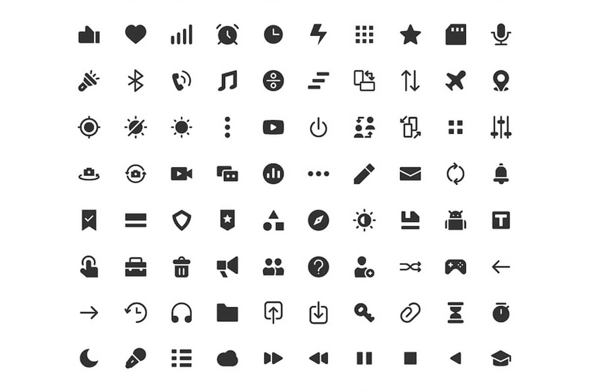 120 Free UI Outline Icons Preview 2