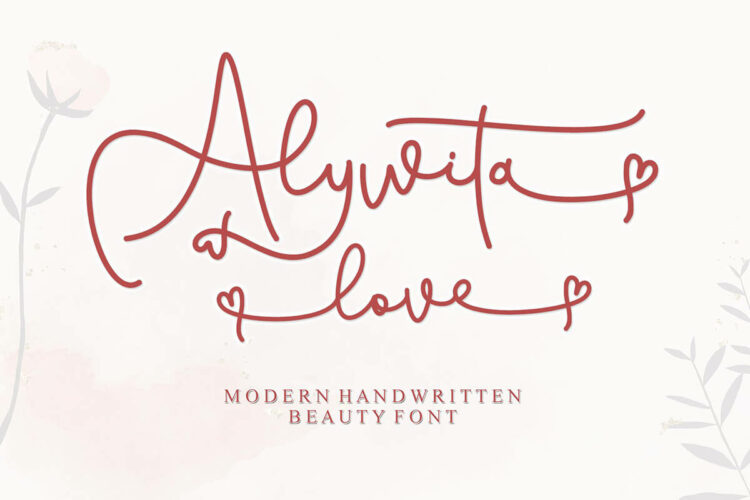 Alywita Love Calligraphy Font