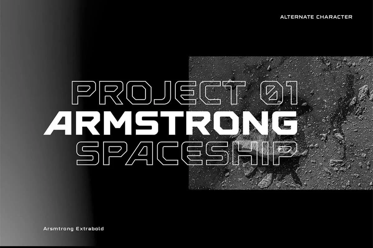 Armstrong Square Display Font Preview 2