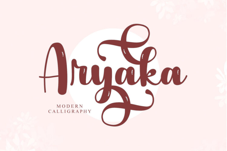 Aryaka Calligraphy Font Feature Image