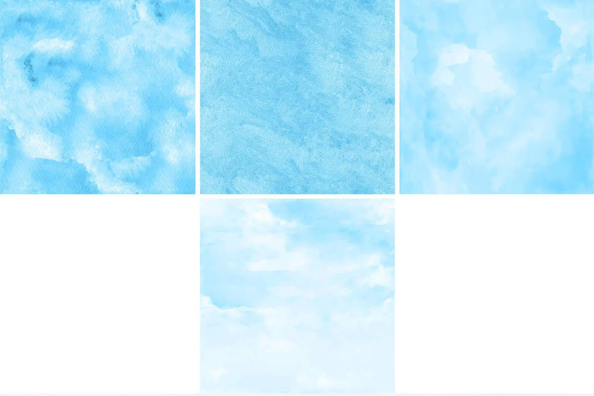 Blue Watercolor Digital Background Papers