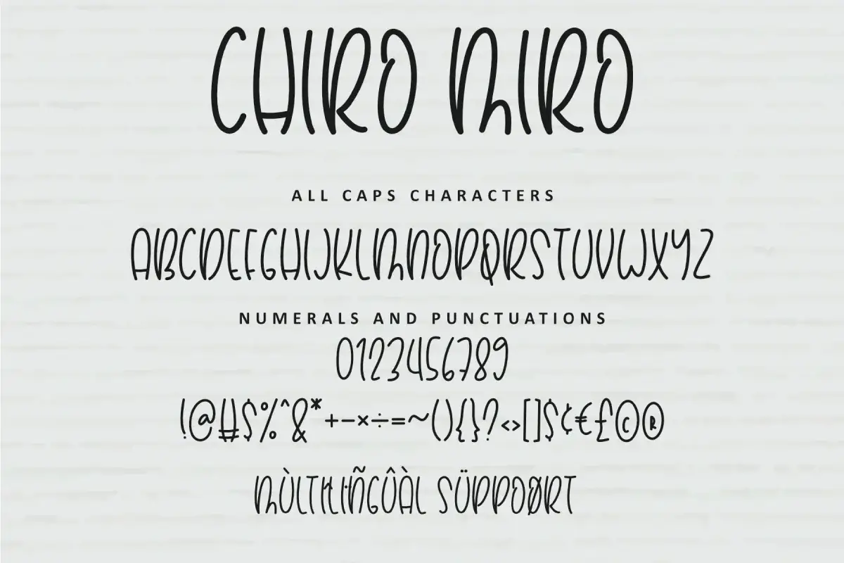 Chiro Miro Handwritten Font
