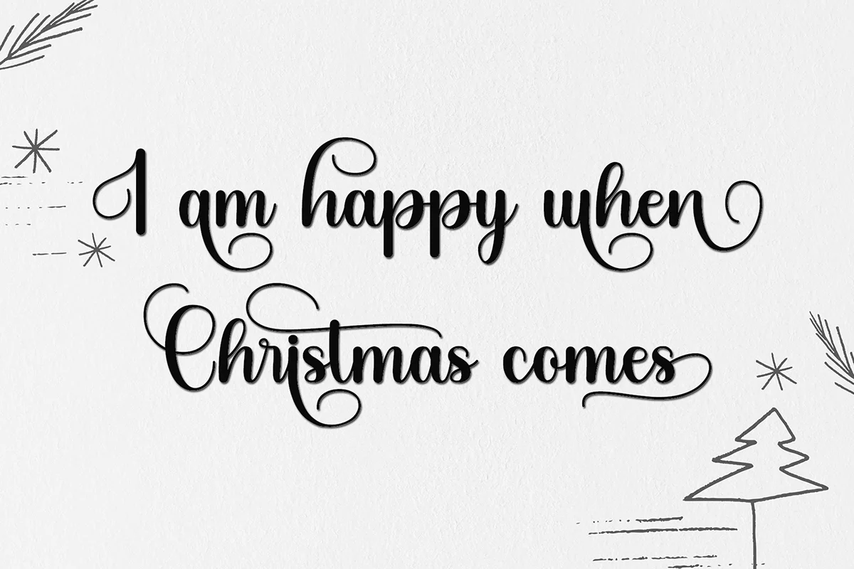 Christmas Beautiful Calligraphy Font Preview 1