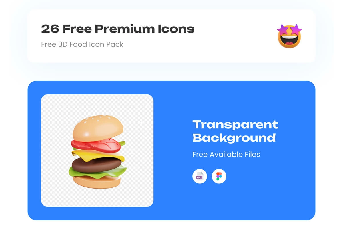 Free 3D Food Icons Preview 1