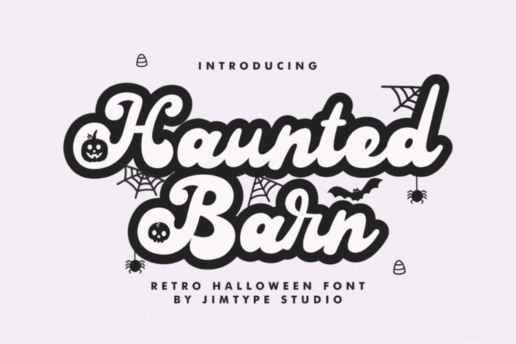 Haunted Barn Retro Script Font Feature Image