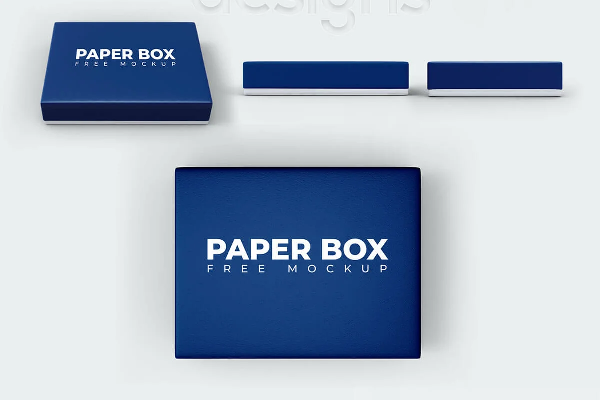 Paper Box PSD Mockup