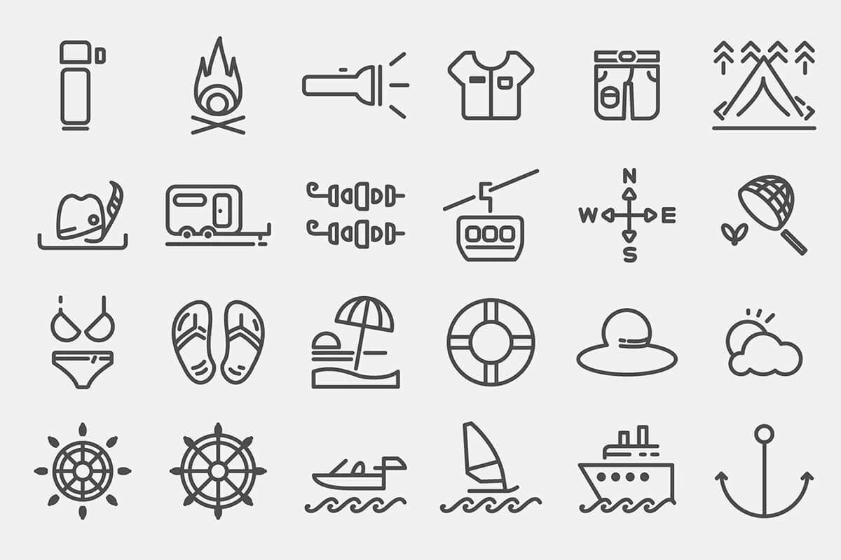 Travelling Icon Set Preview 2