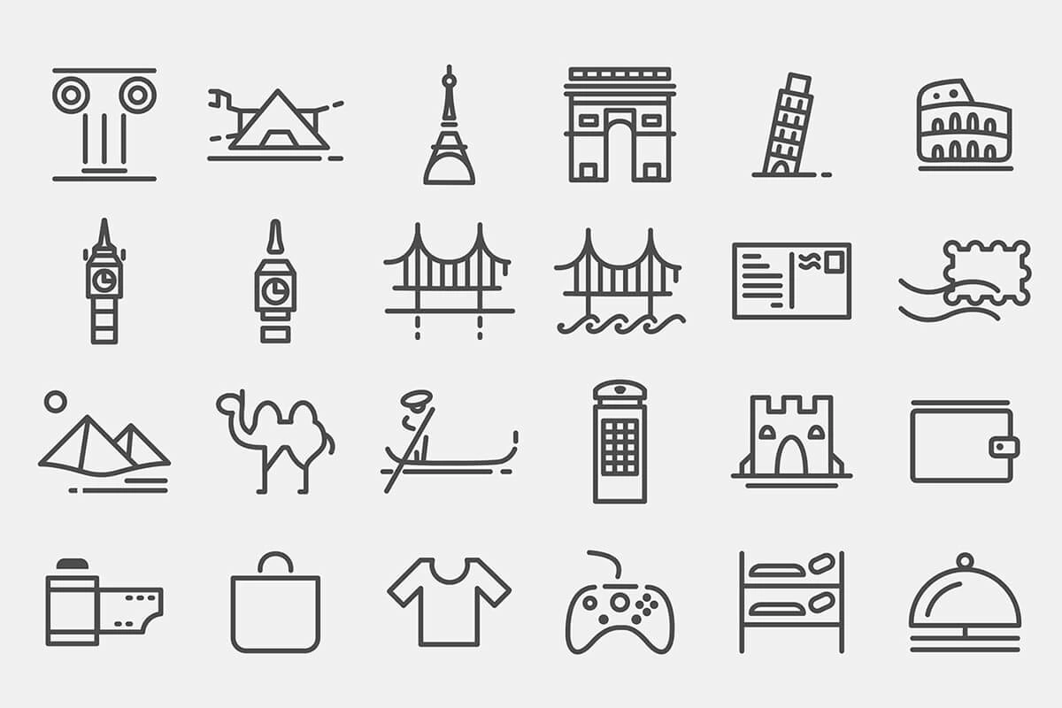 Travelling Icon Set Preview 4