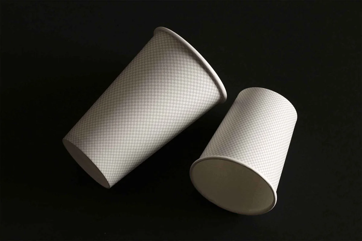 Two Sizes Paper Cups Mockup Preview