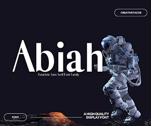 Abiah Font Commercial License Banner
