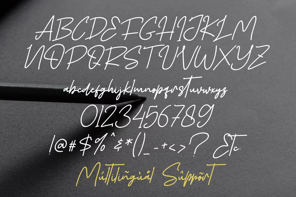 Alvaro Signature Handwritten Font Preview 7