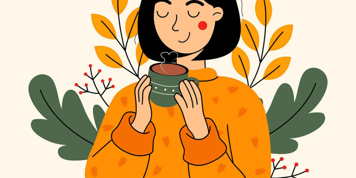 Girl with a Cup of Coffee Illustration Feature Image