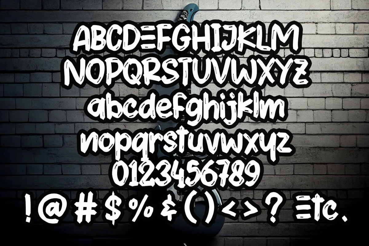 Home Rock Brush Font Preview 6