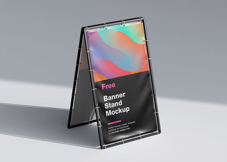 Metal Banner Stand Mockup Feature Image