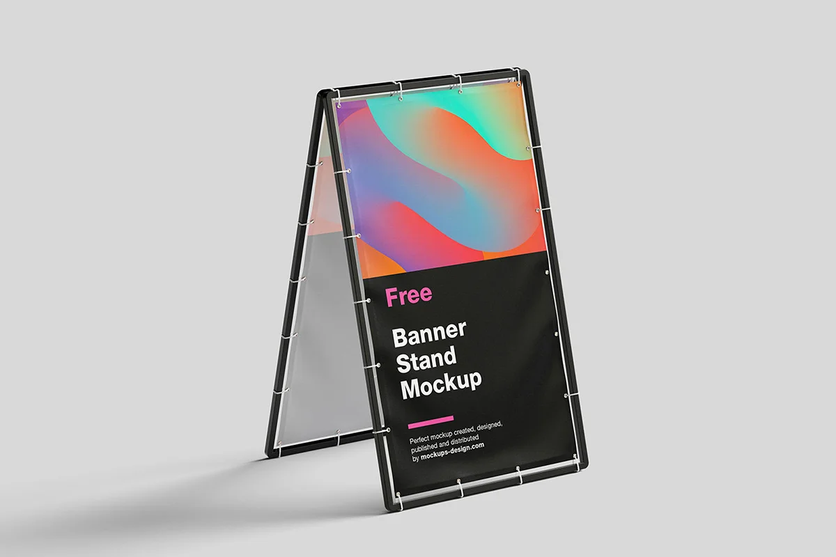 Metal Banner Stand Mockup Preview 1
