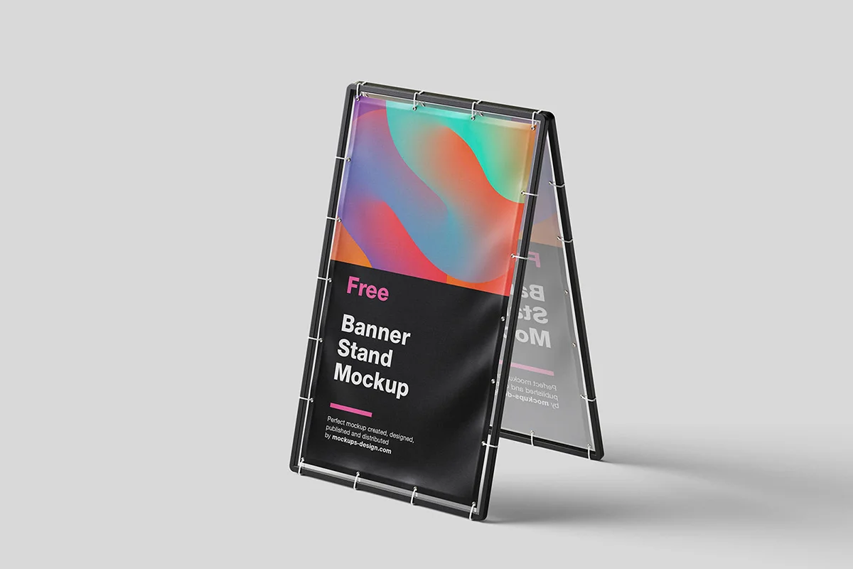 Metal Banner Stand Mockup Preview 2