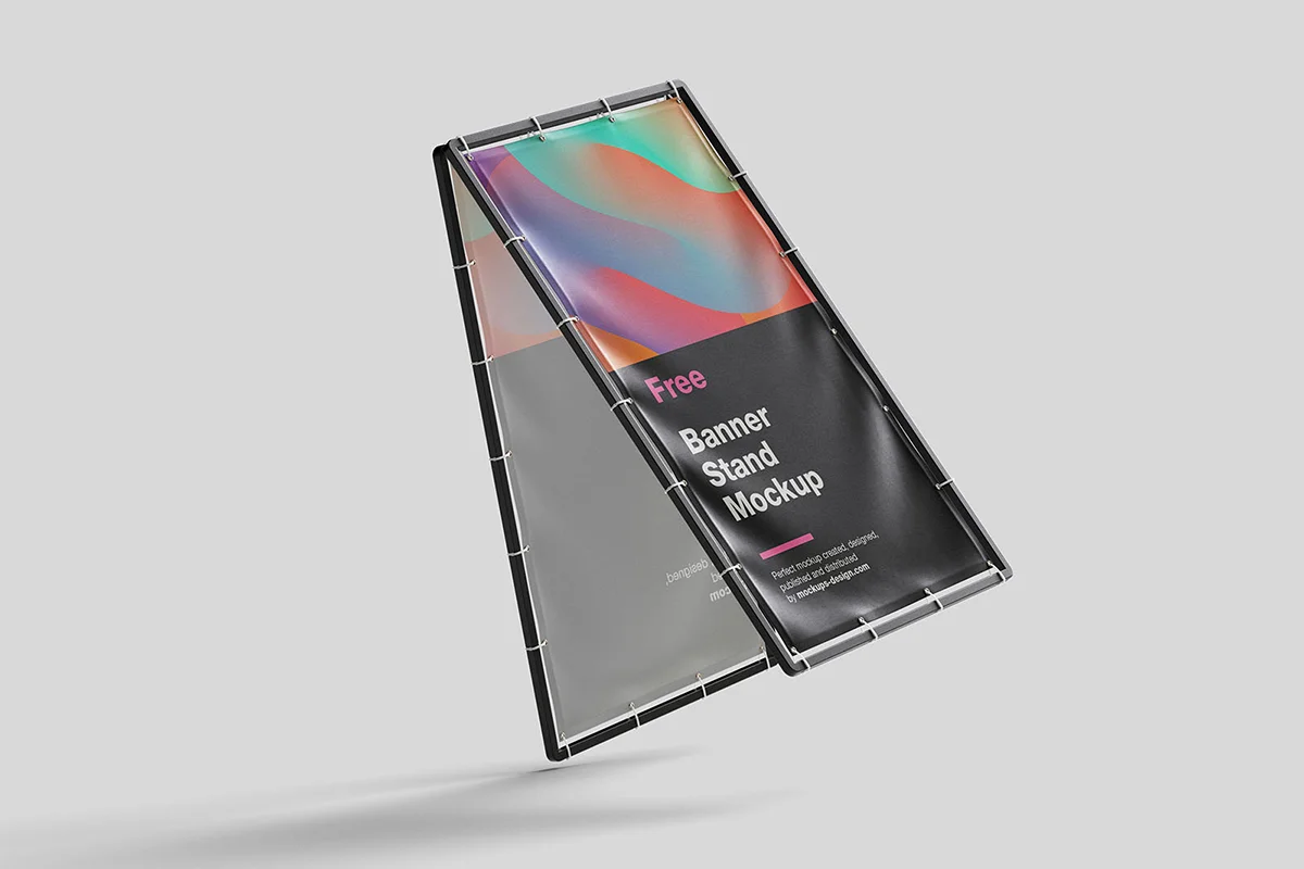 Metal Banner Stand Mockup Preview 3