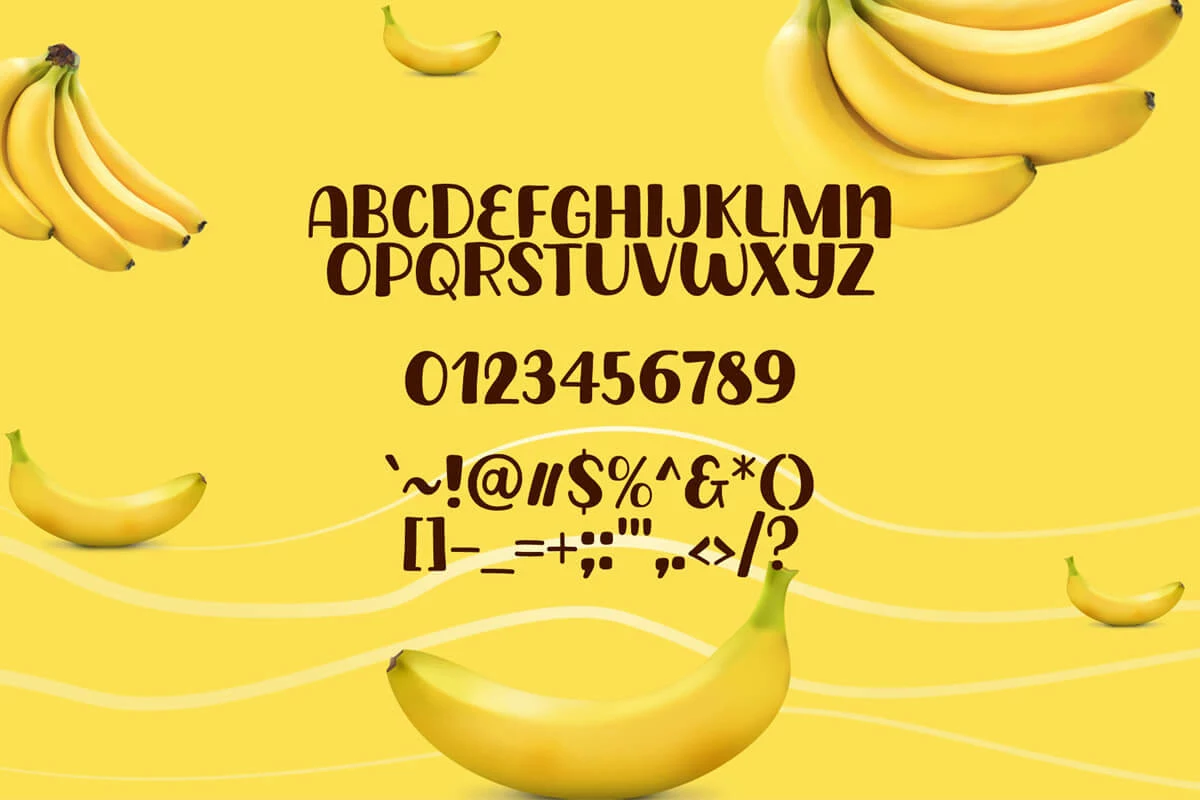 Monday Banana Display Font Preview 3