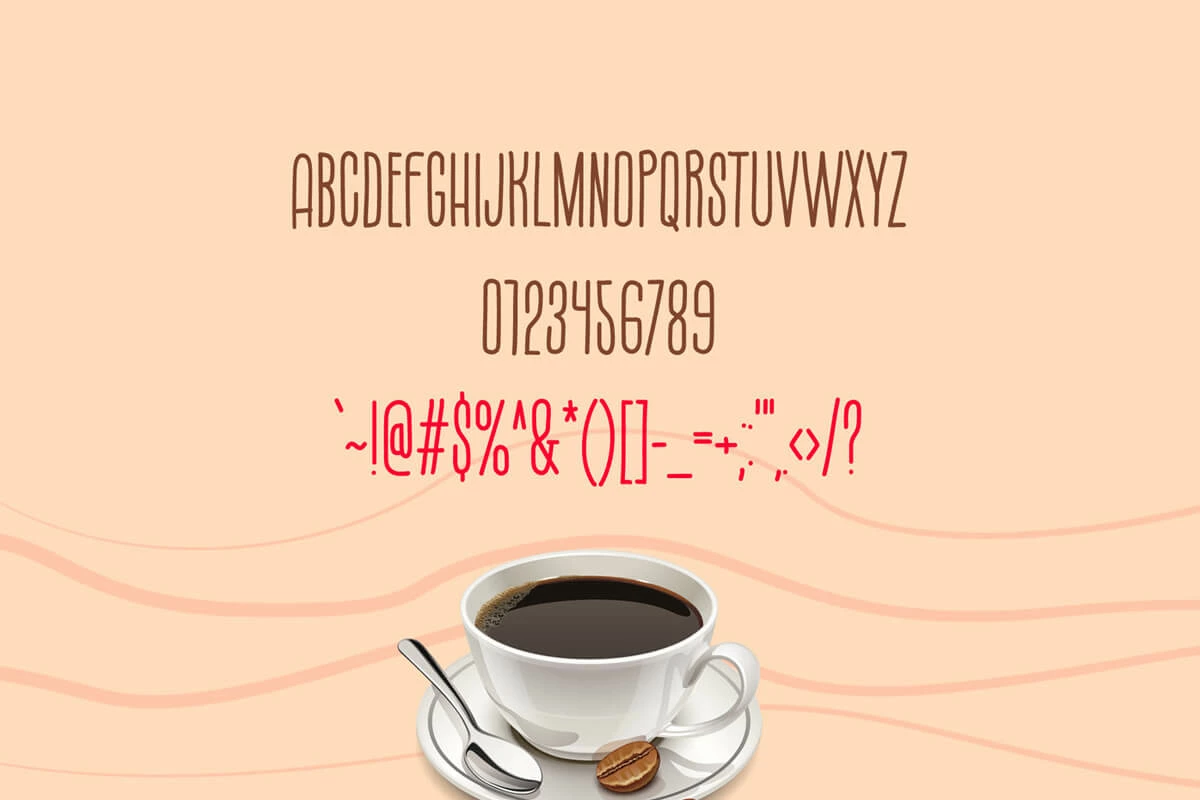 Monday Coffee Display Font Preview 3
