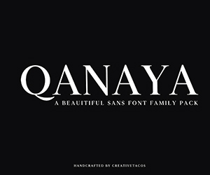 Qanaya Serif Typeface Commercial License Banner