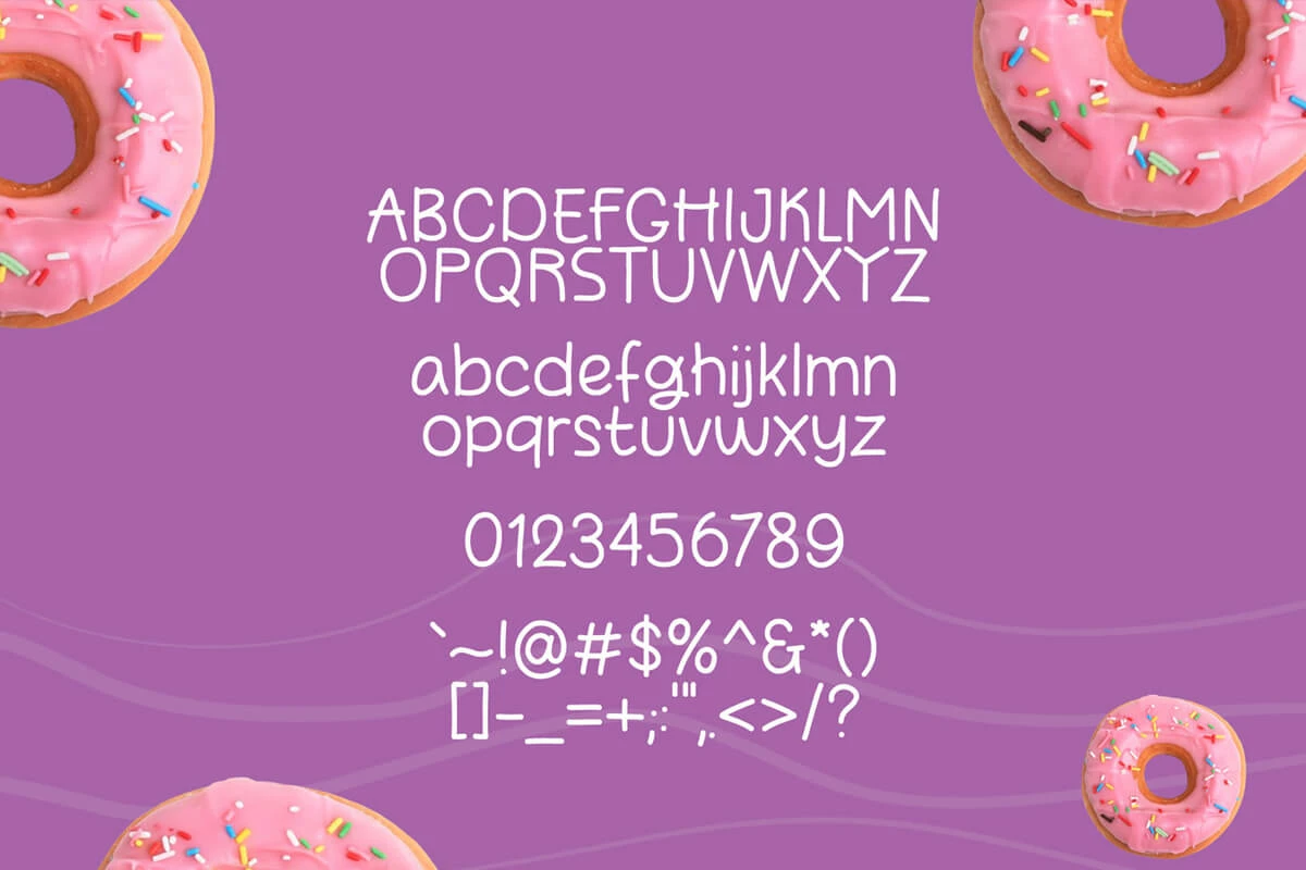 Sunday Donuts Handwritten Font Preview 3