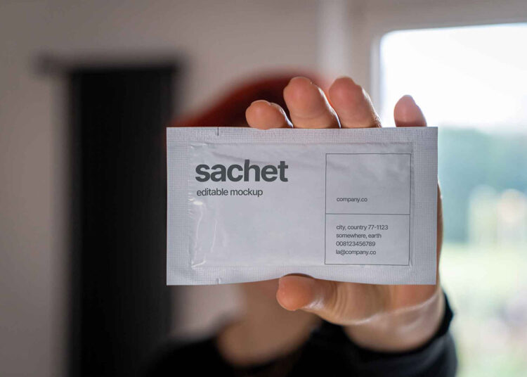 Sachet in Hand Mockup Feature Image