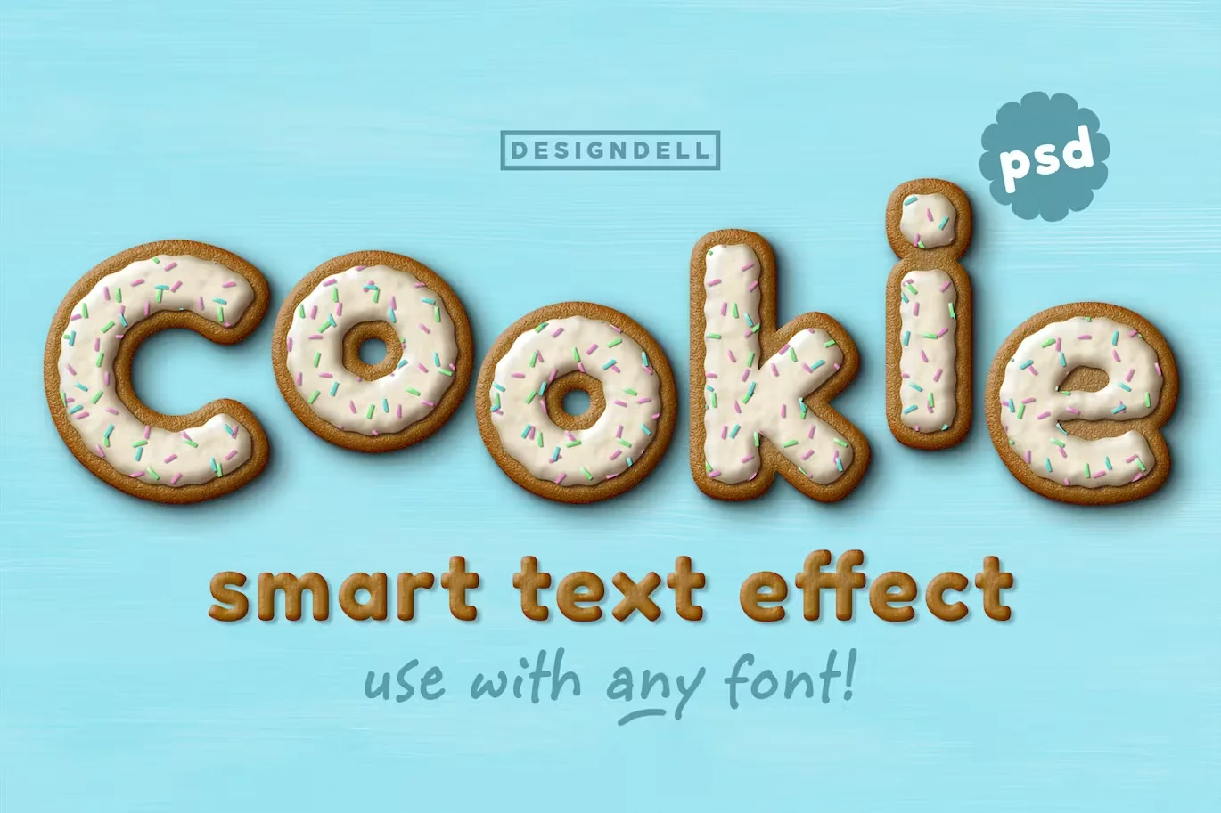 Cookie PSD Text Effect