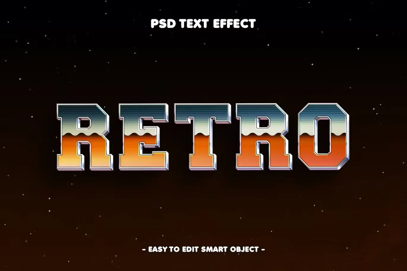 Retro 3D PSD Text Effect