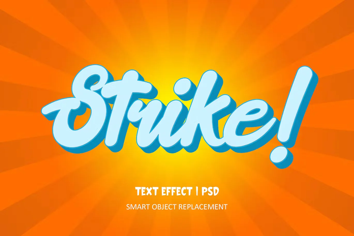 Strike text effect