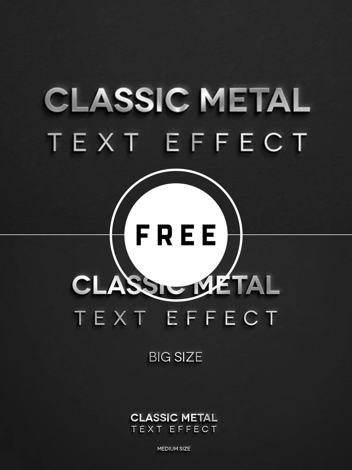 Classic Metal Psd Text Effect
