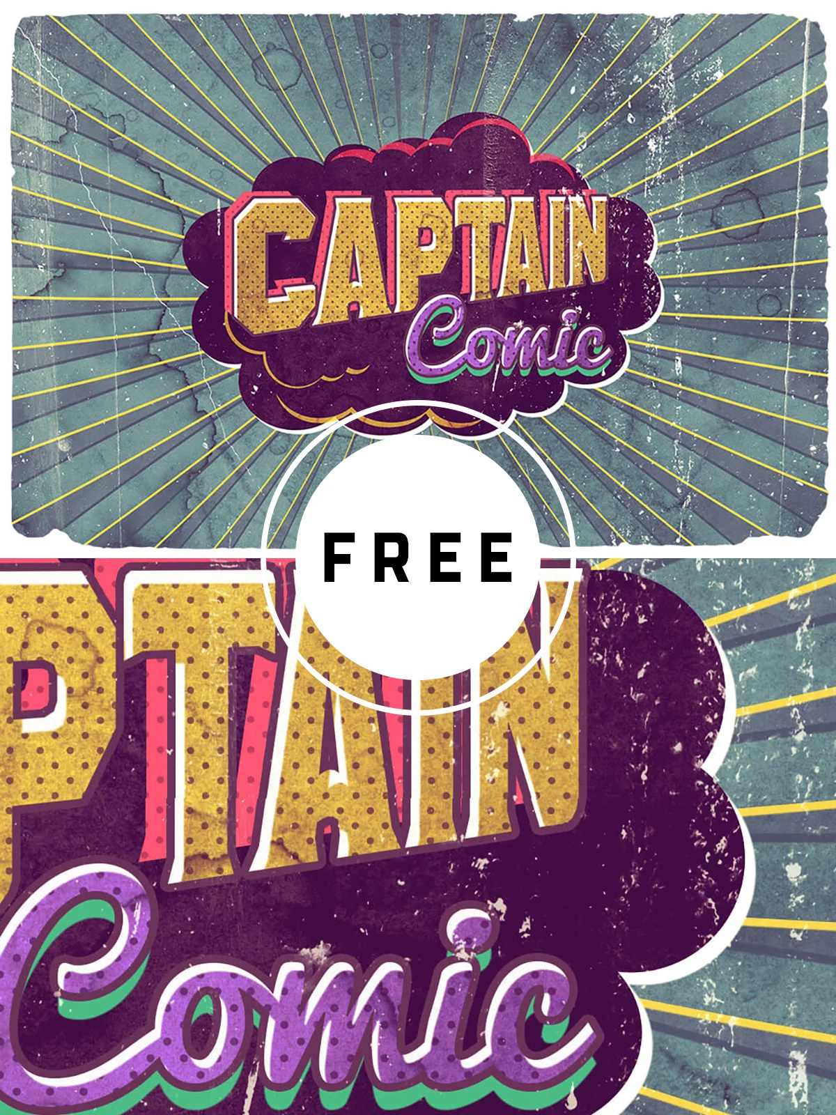 Vintage Poster Comic Text Effect