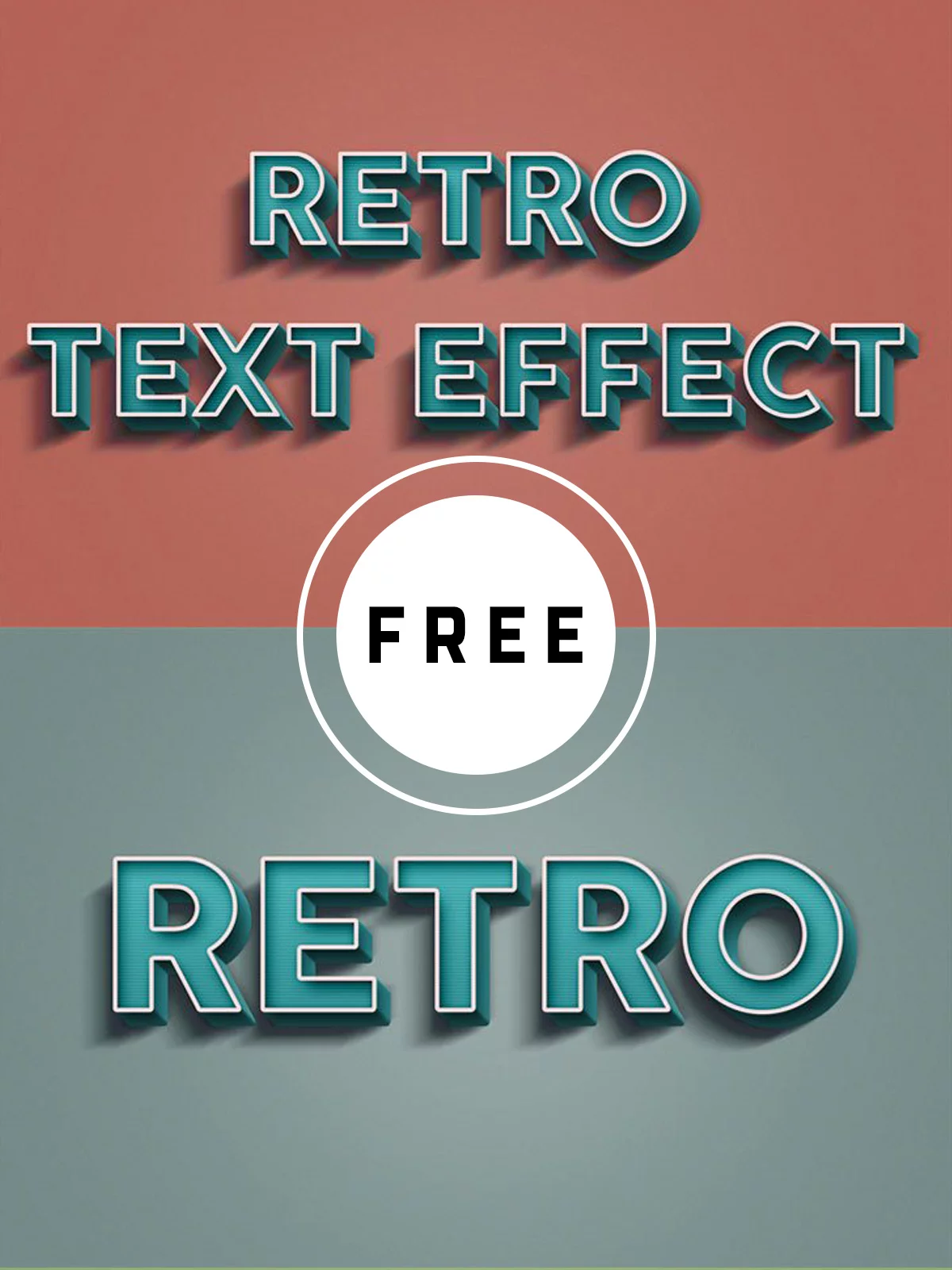 Free Retro PSD Text Effect