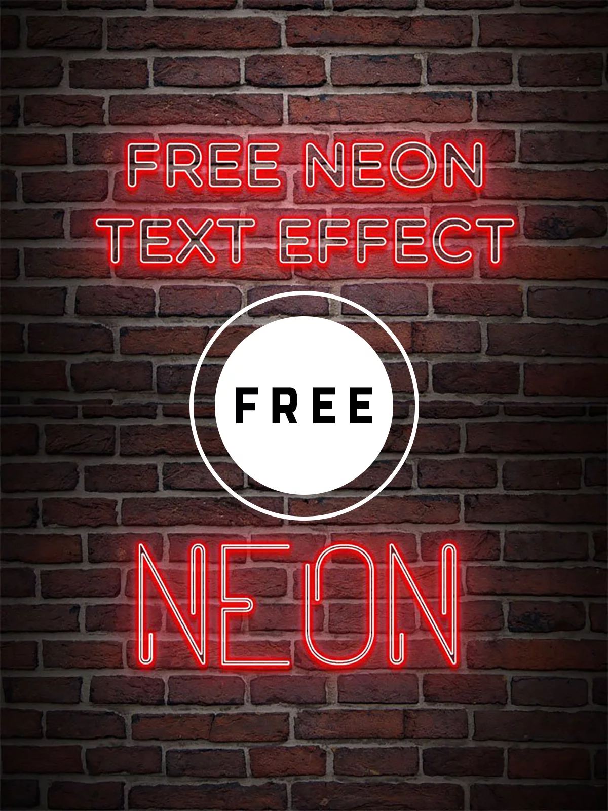 Free Neon PSD Text Effect
