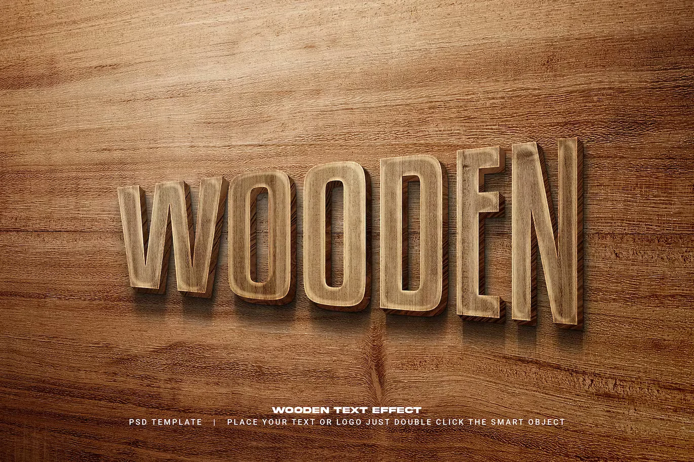 Wooden text effect