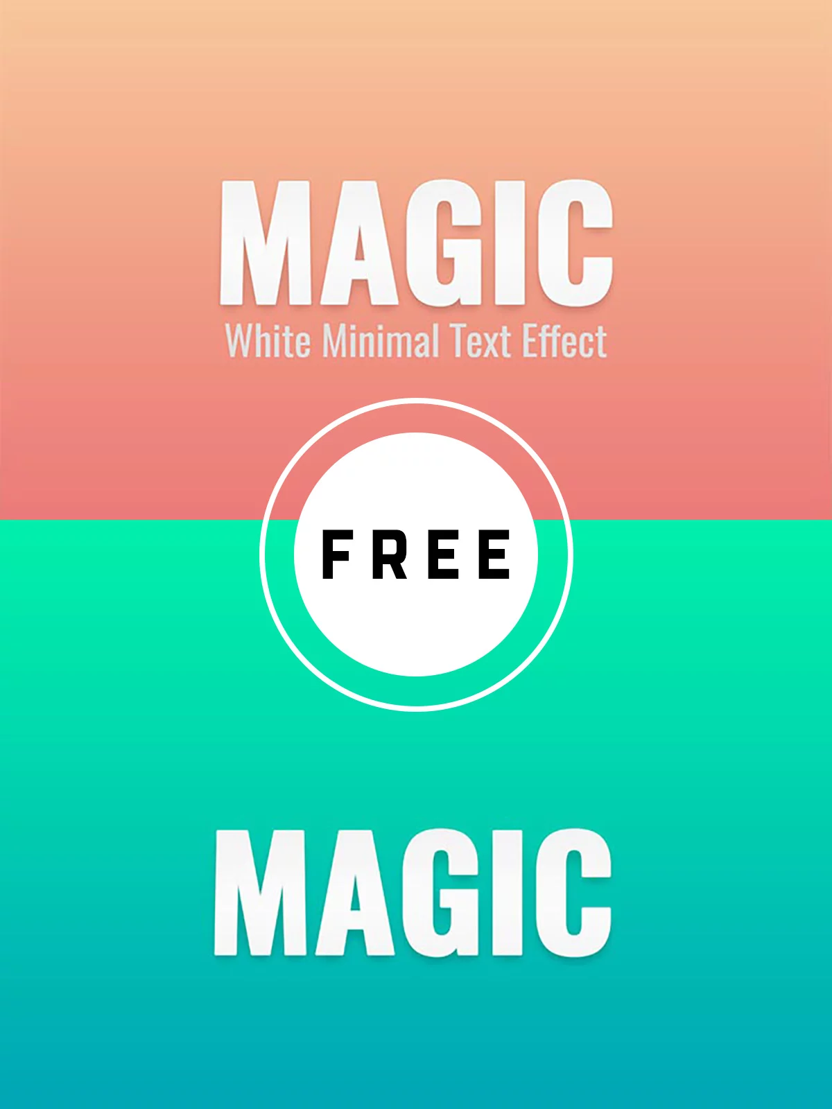 Free White Minimal PSD Text Effect