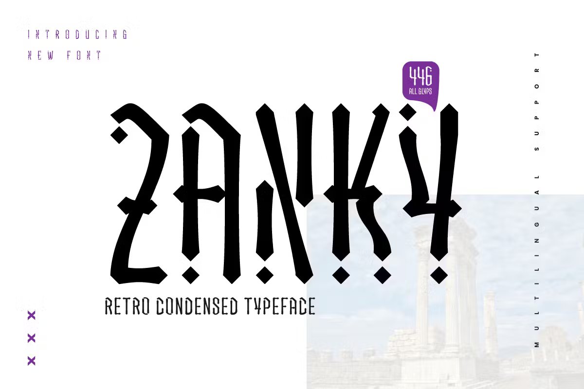 ZANKY – Retro Condensed Font