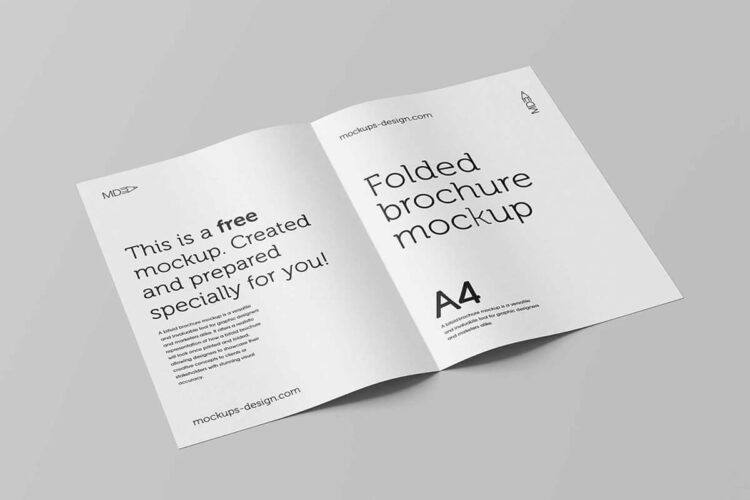A4 Bifold Brochure Mockup Feature Image